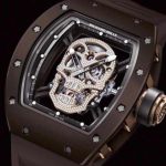 Replica Richard Mille RM 52-01 Skull Diamonds Tourbillon Ceramic Watch