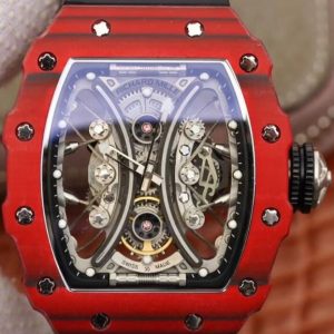 Replica Richard Mille RM 53-01 Tourbillon Pablo Mac Donough Red Carbon Black Rubber