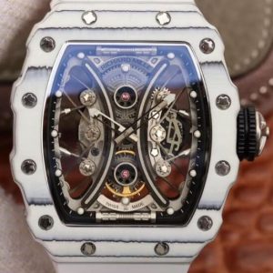 Replica Richard Mille RM 53-01 Tourbillon Pablo Mac Donough White Carbon White Rubber