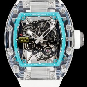Replica Richard Mille RM35-01 Rafael Nadal Tourbillon Sapphire Blue Watch