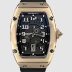 Replica Richard Mille RM07 Rose Gold with Black Strap Watch