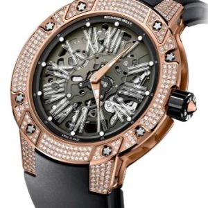 Replica Richard Mille RM 033 Extra Flat Automatic ALL Red Gold diamond Watch