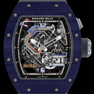 Buy Replica Richard Mille RM 30-01 Automatic with Declutchable Rotor Blue Titanium Watch
