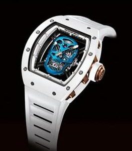Replica Richard Mille RM052 Blue Skull Toutuo flywheel Watch