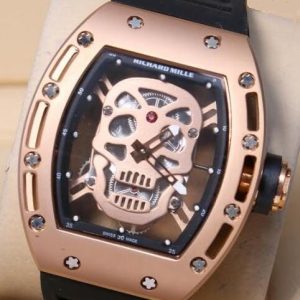 Replica Richard Mille RM052 SKULL All Rose Gold Watch