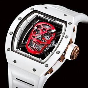 Replica Richard Mille RM052 red skull Toutuo flywheel Watch