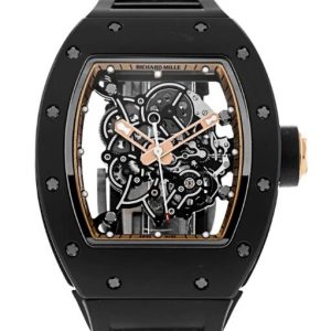 Replica Richard Mille RM055 Bubba Watson Asia Edition Black Ceramic Watch