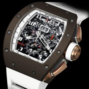 Replica Richard Mille RM 011 Flyback Chronograph Brown Ceramic Watch
