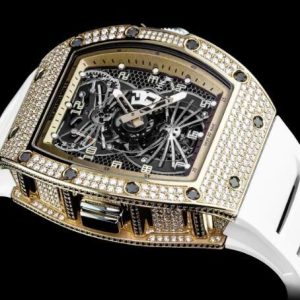 Replica Richard Mille RM 022 Aerodyne Dual Time Zone Red Gold Diamond Watch