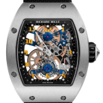 Replica Richard Mille RM 17-02 Tourbillon Titanium Black Calfskin Watch