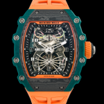 Replica Richard Mille RM 21-02 Limited Edition Green TPT庐 Quartz Orange Rubber Watch